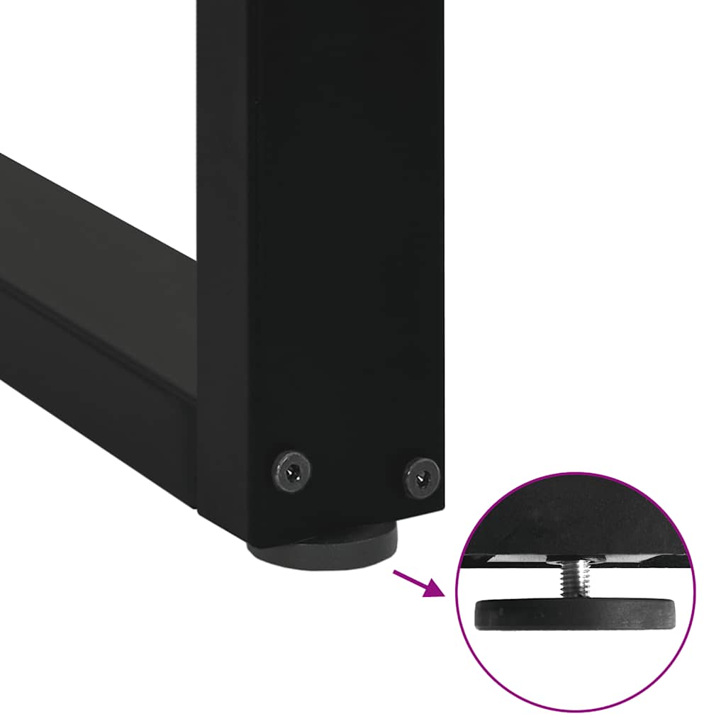 Salontafelpoten 2 st U-vormig 40x(90-91) cm staal zwart