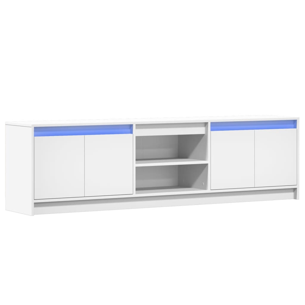 Tv-meubel met LED 180x34x50 cm bewerkt hout wit Tv-meubels | Creëer jouw Trendy Thuis | Gratis bezorgd & Retour | Trendy.nl