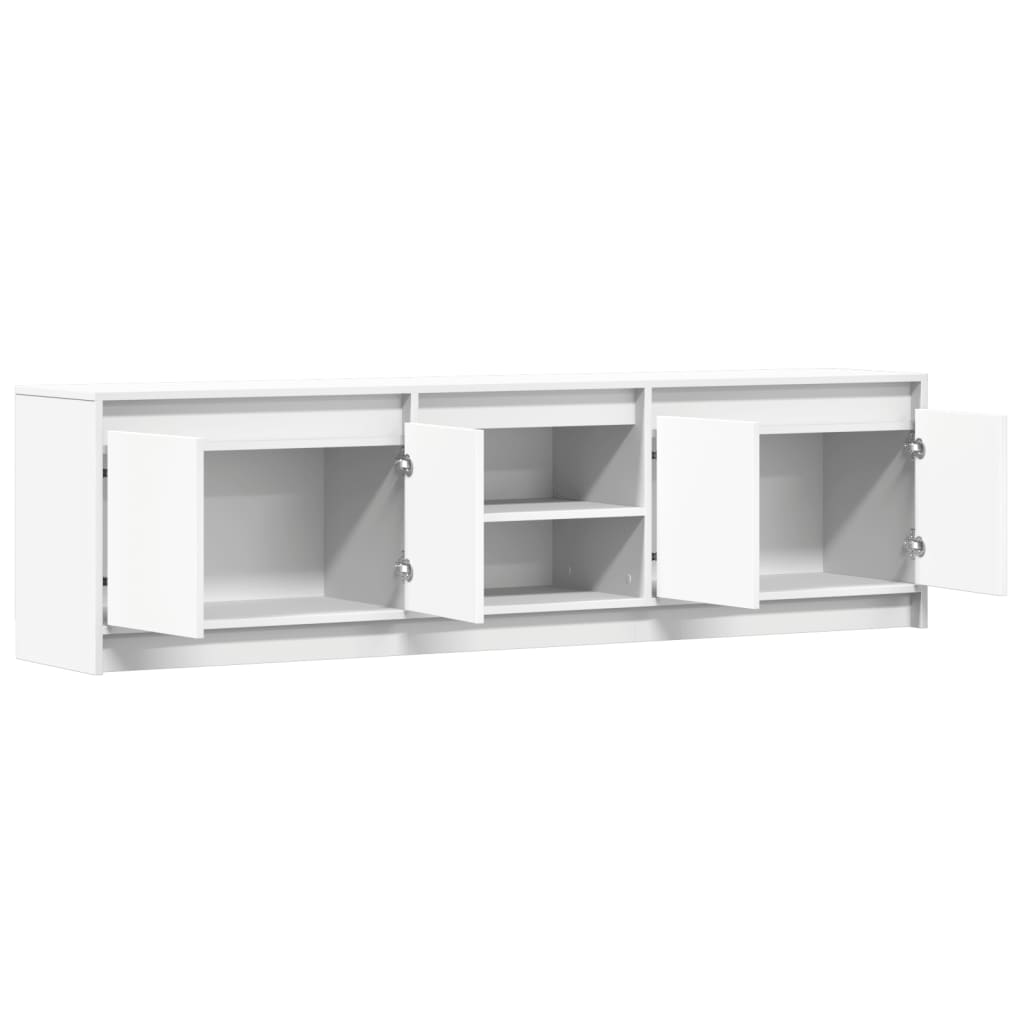 Tv-meubel met LED 180x34x50 cm bewerkt hout wit Tv-meubels | Creëer jouw Trendy Thuis | Gratis bezorgd & Retour | Trendy.nl