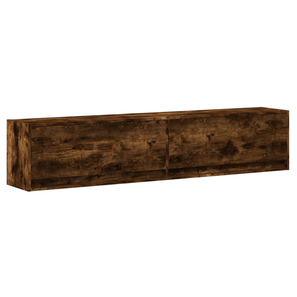 Tv-wandmeubel met LED-verlichting 180x31x38 cm gerookt eiken Tv-meubels | Creëer jouw Trendy Thuis | Gratis bezorgd & Retour | Trendy.nl