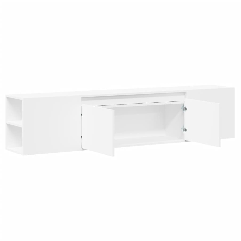 Tv-wandmeubel met LED-verlichting 180x31x39,5 cm wit Tv-meubels | Creëer jouw Trendy Thuis | Gratis bezorgd & Retour | Trendy.nl