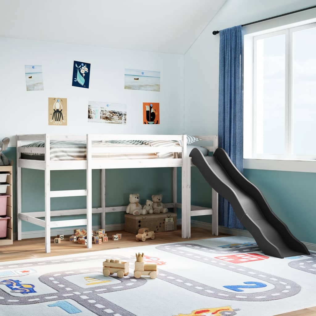 Kinderhoogslaper zonder matras massief grenenhout wit 90x190 cm Bedden & bedframes | Creëer jouw Trendy Thuis | Gratis bezorgd & Retour | Trendy.nl