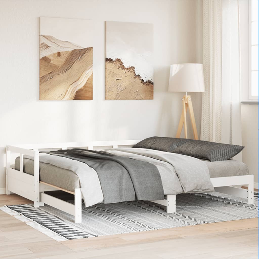 Slaapbank zonder matras 80x200 cm massief grenenhout wit Bedden & bedframes | Creëer jouw Trendy Thuis | Gratis bezorgd & Retour | Trendy.nl