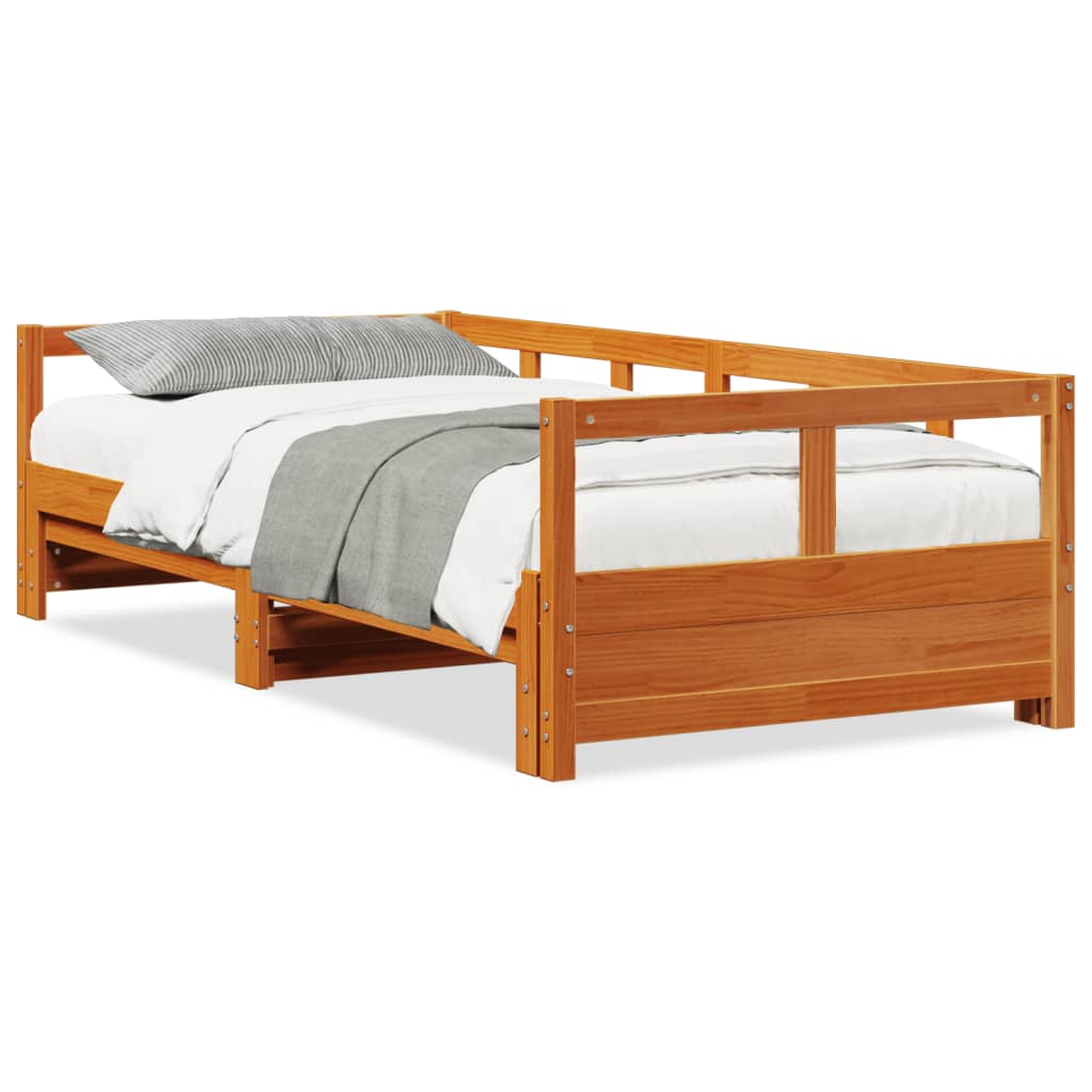 Slaapbank zonder matras 80x200 cm massief grenenhout wasbruin Bedden & bedframes | Creëer jouw Trendy Thuis | Gratis bezorgd & Retour | Trendy.nl