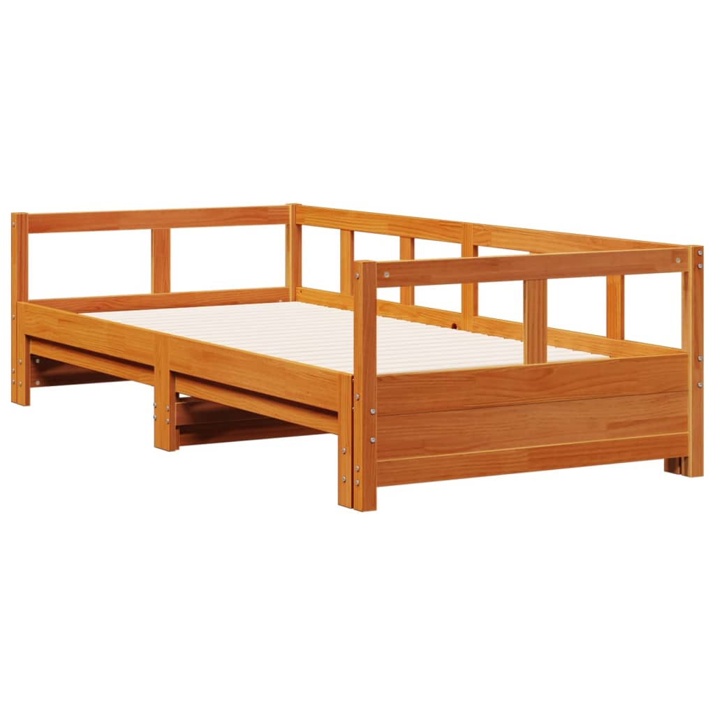 Slaapbank zonder matras 90x190 cm massief grenenhout wasbruin Bedden & bedframes | Creëer jouw Trendy Thuis | Gratis bezorgd & Retour | Trendy.nl