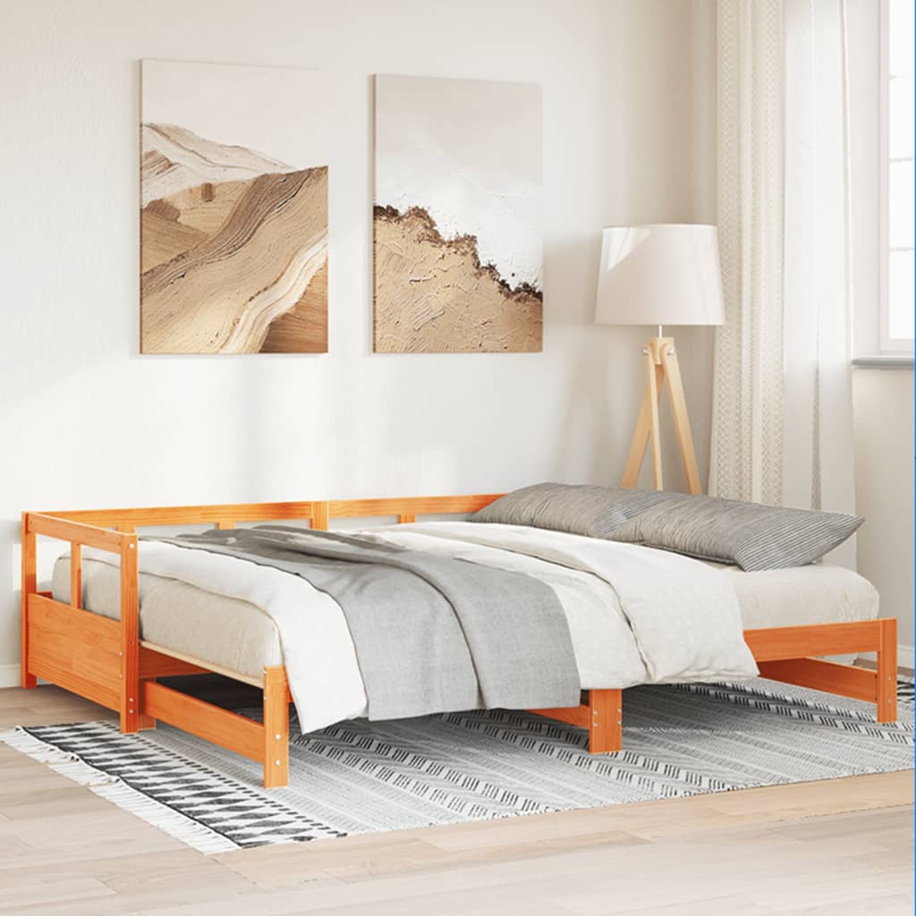 Slaapbank zonder matras 90x190 cm massief grenenhout wasbruin Bedden & bedframes | Creëer jouw Trendy Thuis | Gratis bezorgd & Retour | Trendy.nl