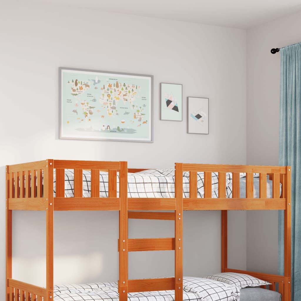 Kinderbed zonder matras massief grenenhout wasbruin 90x190 cm Bedden & bedframes | Creëer jouw Trendy Thuis | Gratis bezorgd & Retour | Trendy.nl