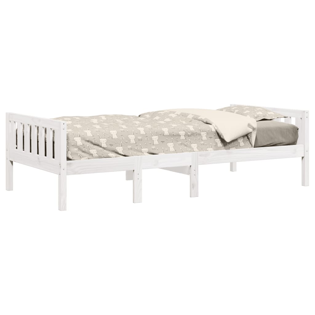 Kinderbed zonder matras massief grenenhout wit 90x190 cm Bedden & bedframes | Creëer jouw Trendy Thuis | Gratis bezorgd & Retour | Trendy.nl