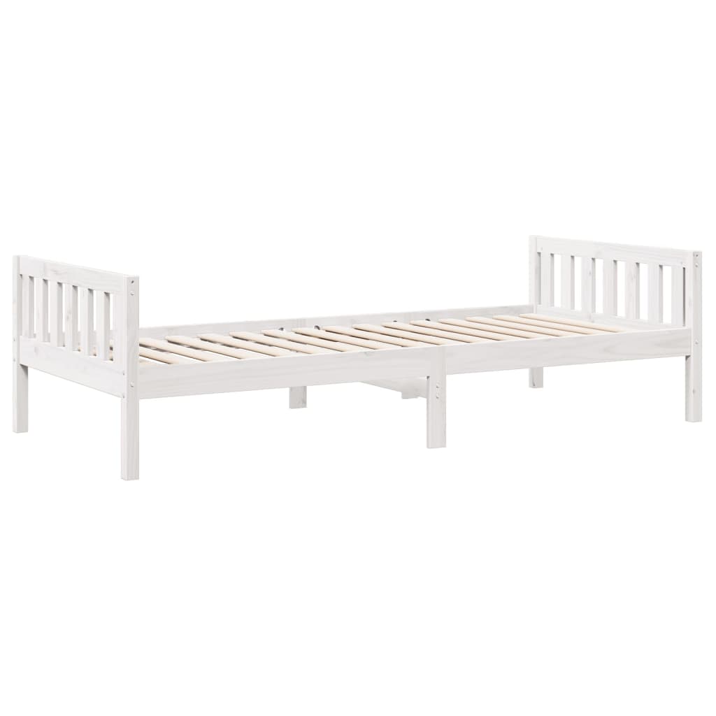 Kinderbed zonder matras massief grenenhout wit 90x190 cm Bedden & bedframes | Creëer jouw Trendy Thuis | Gratis bezorgd & Retour | Trendy.nl