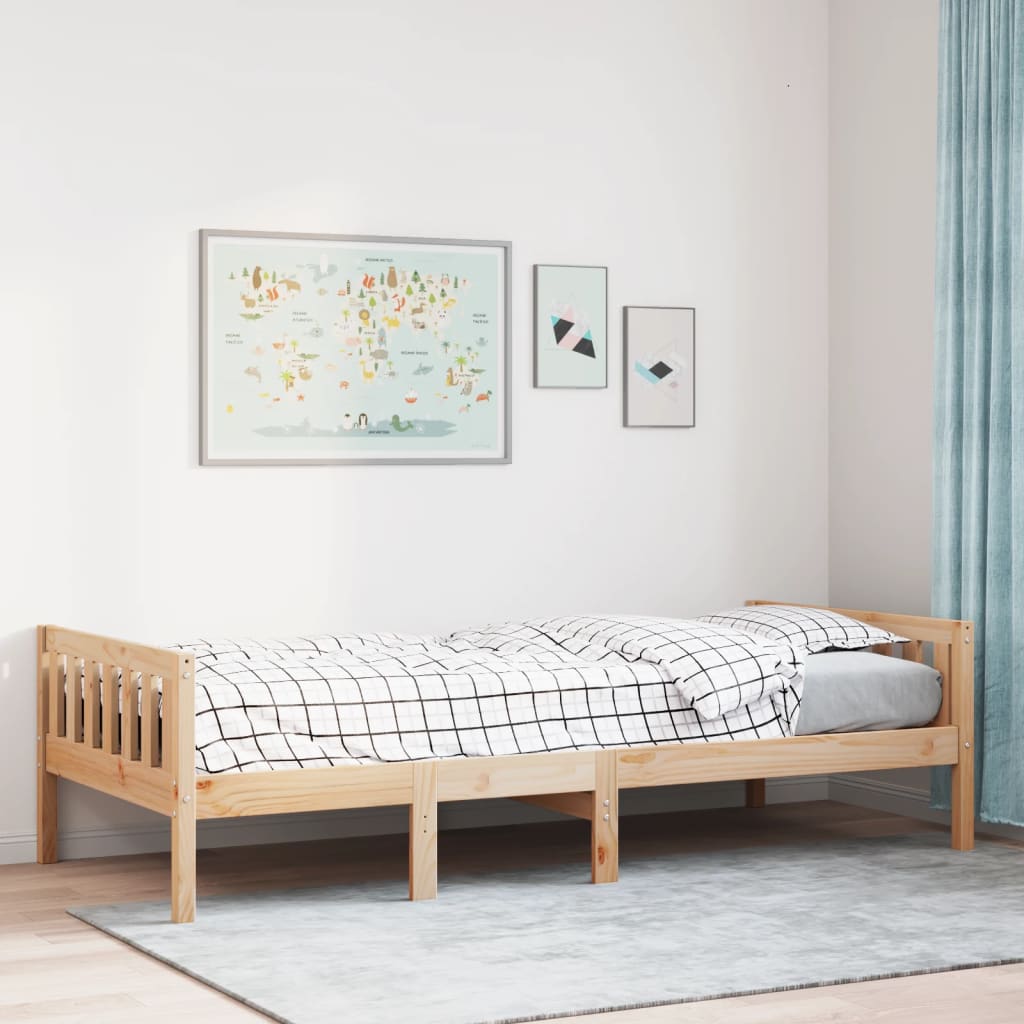 Kinderbed zonder matras massief grenenhout 75x190 cm Bedden & bedframes | Creëer jouw Trendy Thuis | Gratis bezorgd & Retour | Trendy.nl