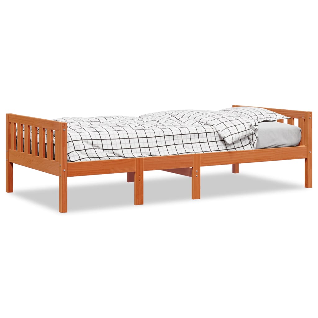 Kinderbed zonder matras massief grenenhout wasbruin 75x190 cm Bedden & bedframes | Creëer jouw Trendy Thuis | Gratis bezorgd & Retour | Trendy.nl