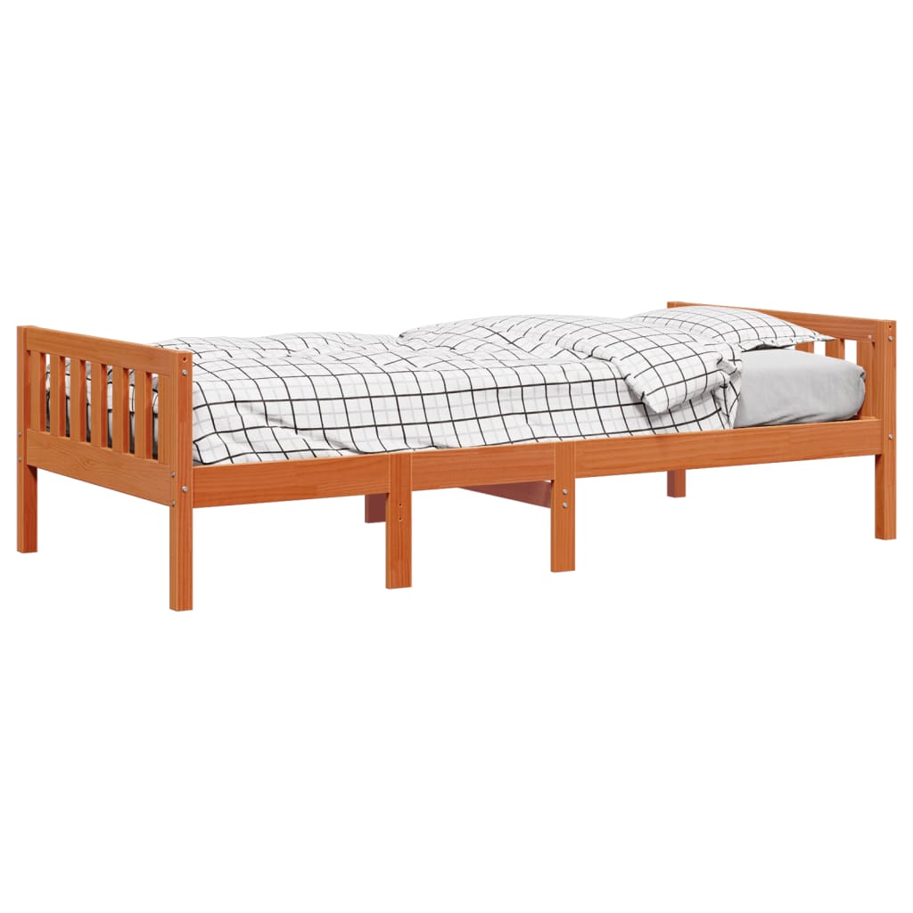 Kinderbed zonder matras massief grenenhout wasbruin 75x190 cm Bedden & bedframes | Creëer jouw Trendy Thuis | Gratis bezorgd & Retour | Trendy.nl