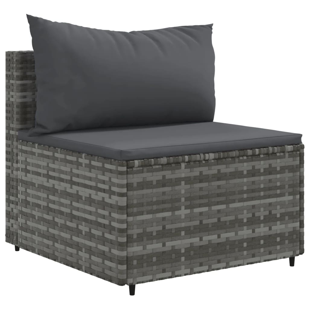 5-delige Loungeset met kussens poly rattan grijs Tuinsets | Creëer jouw Trendy Thuis | Gratis bezorgd & Retour | Trendy.nl