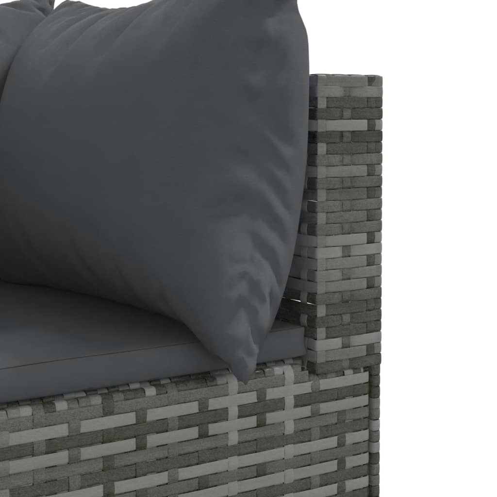 5-delige Loungeset met kussens poly rattan grijs Tuinsets | Creëer jouw Trendy Thuis | Gratis bezorgd & Retour | Trendy.nl