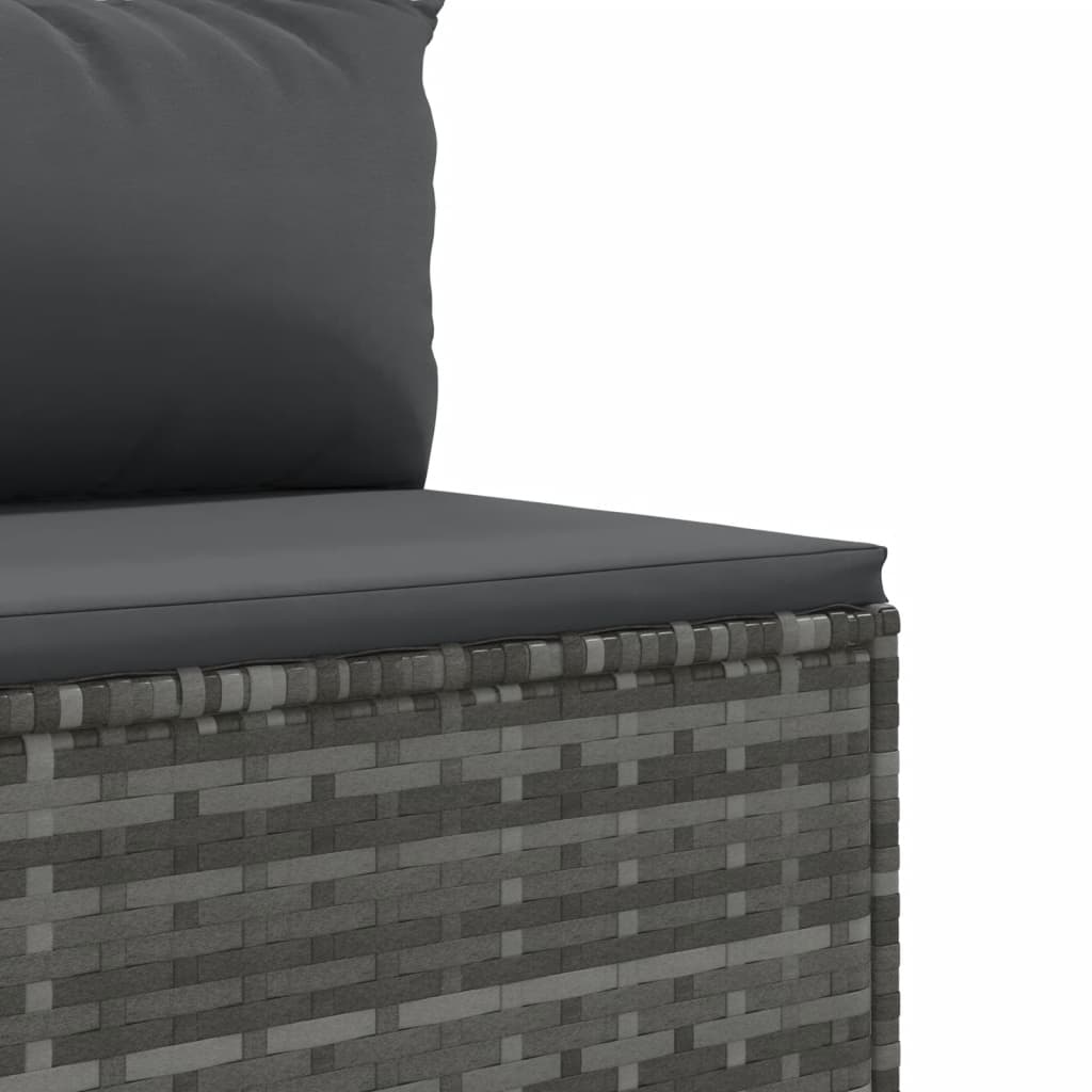 5-delige Loungeset met kussens poly rattan grijs Tuinsets | Creëer jouw Trendy Thuis | Gratis bezorgd & Retour | Trendy.nl