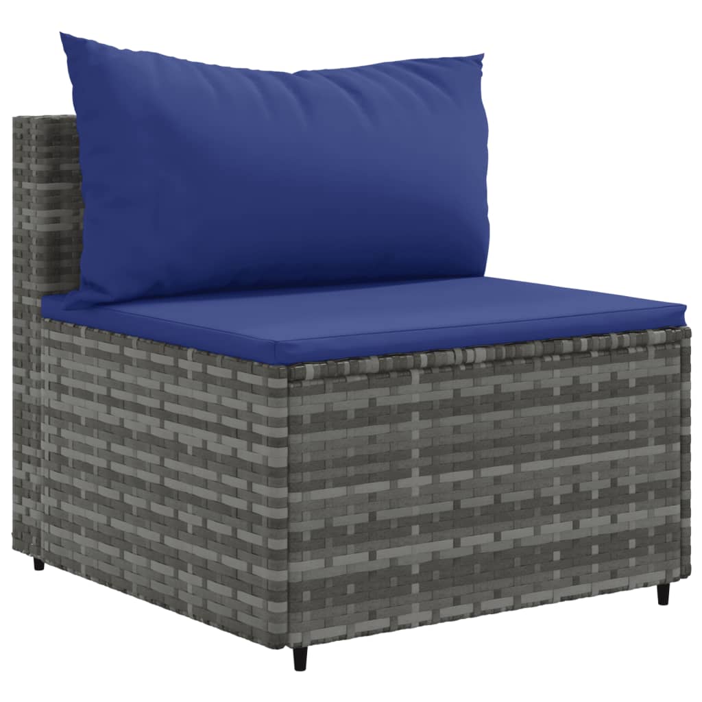 6-delige Loungeset met kussens poly rattan grijs Tuinsets | Creëer jouw Trendy Thuis | Gratis bezorgd & Retour | Trendy.nl