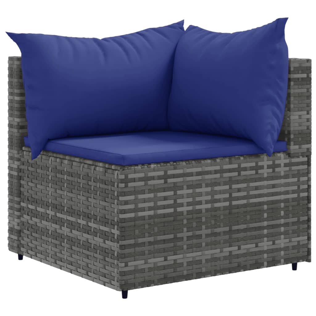 6-delige Loungeset met kussens poly rattan grijs Tuinsets | Creëer jouw Trendy Thuis | Gratis bezorgd & Retour | Trendy.nl