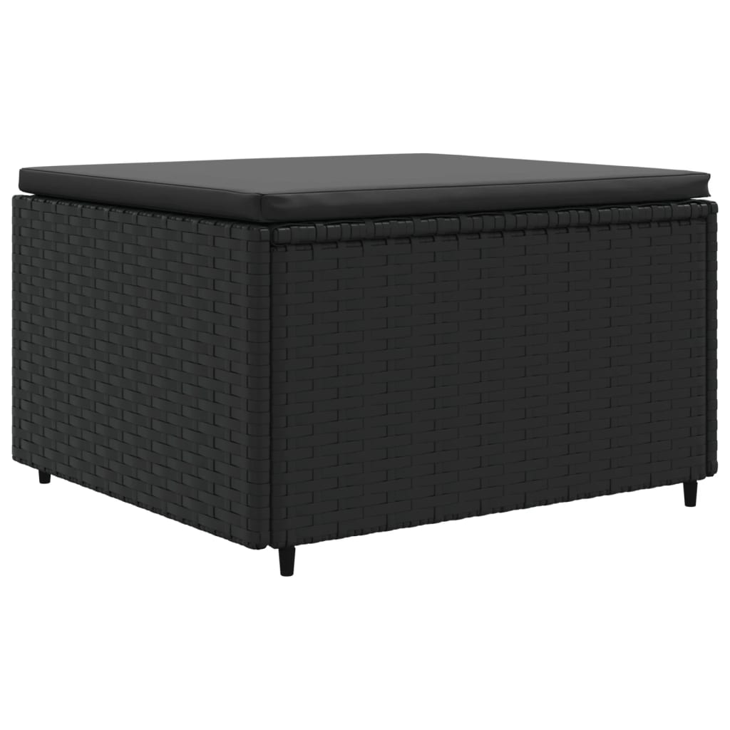 5-delige Loungeset met kussens poly rattan zwart Tuinsets | Creëer jouw Trendy Thuis | Gratis bezorgd & Retour | Trendy.nl