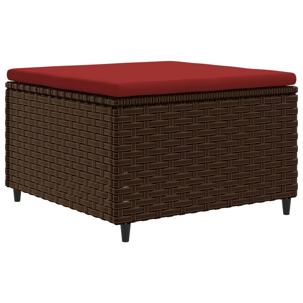 5-delige Loungeset met kussens poly rattan bruin Tuinsets | Creëer jouw Trendy Thuis | Gratis bezorgd & Retour | Trendy.nl