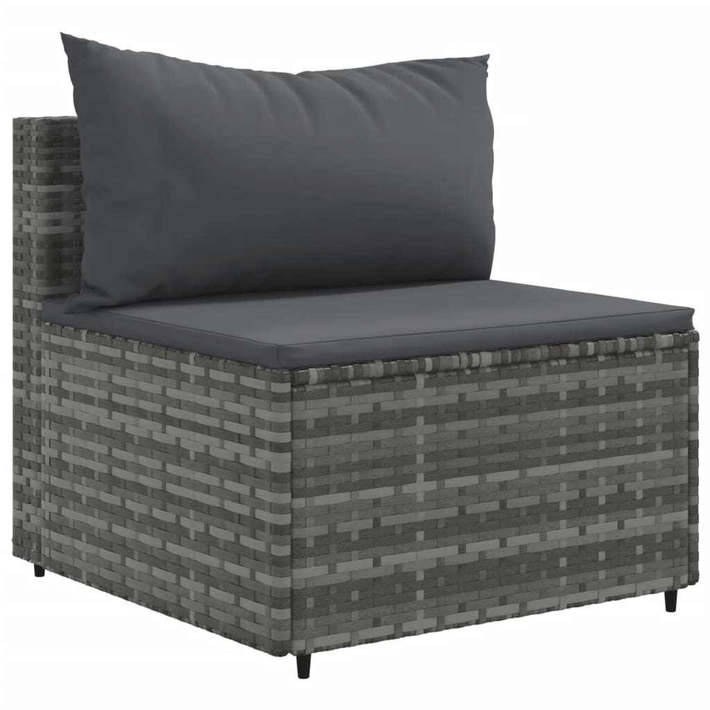 4-delige Loungeset met kussens poly rattan grijs Tuinsets | Creëer jouw Trendy Thuis | Gratis bezorgd & Retour | Trendy.nl