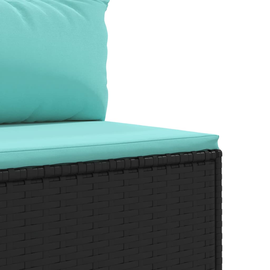 7-delige Loungeset met kussens poly rattan zwart Tuinsets | Creëer jouw Trendy Thuis | Gratis bezorgd & Retour | Trendy.nl