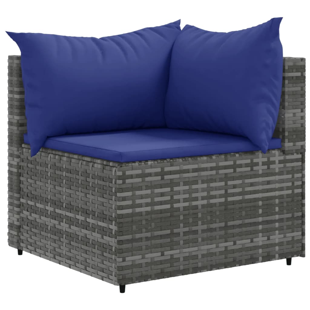 7-delige Loungeset met kussens poly rattan grijs Tuinsets | Creëer jouw Trendy Thuis | Gratis bezorgd & Retour | Trendy.nl