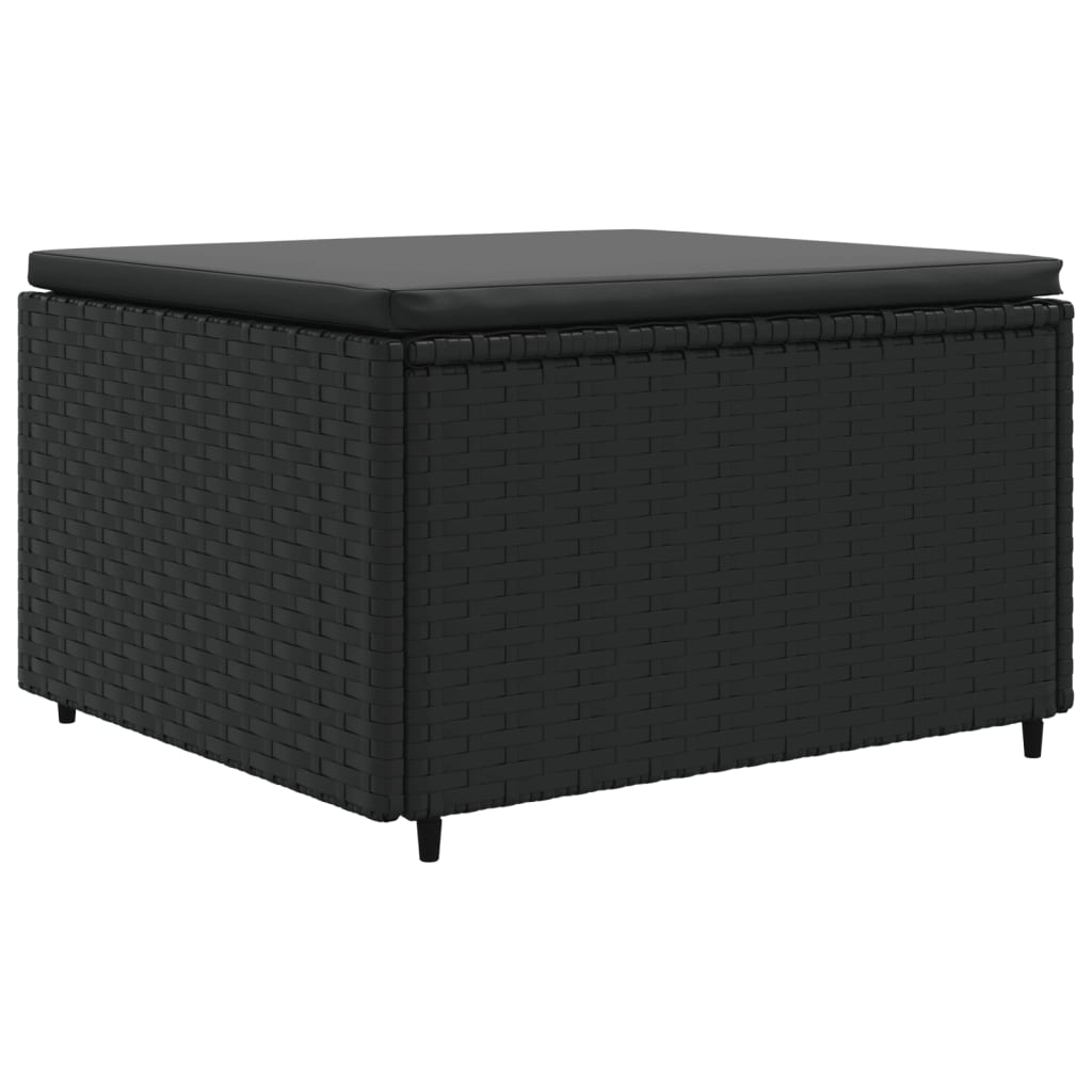 6-delige Loungeset met kussens poly rattan zwart Tuinsets | Creëer jouw Trendy Thuis | Gratis bezorgd & Retour | Trendy.nl