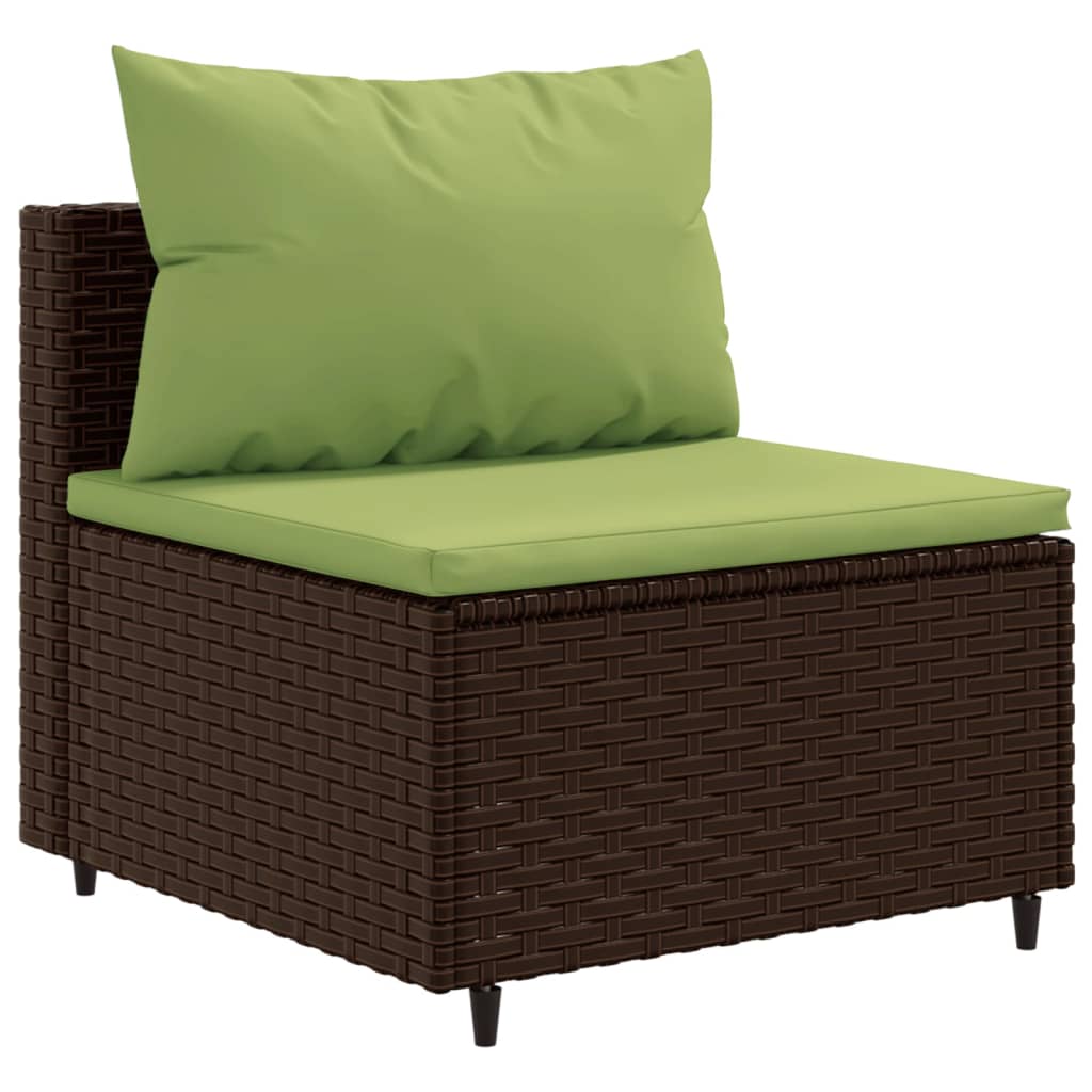 6-delige Loungeset met kussens poly rattan bruin Tuinsets | Creëer jouw Trendy Thuis | Gratis bezorgd & Retour | Trendy.nl