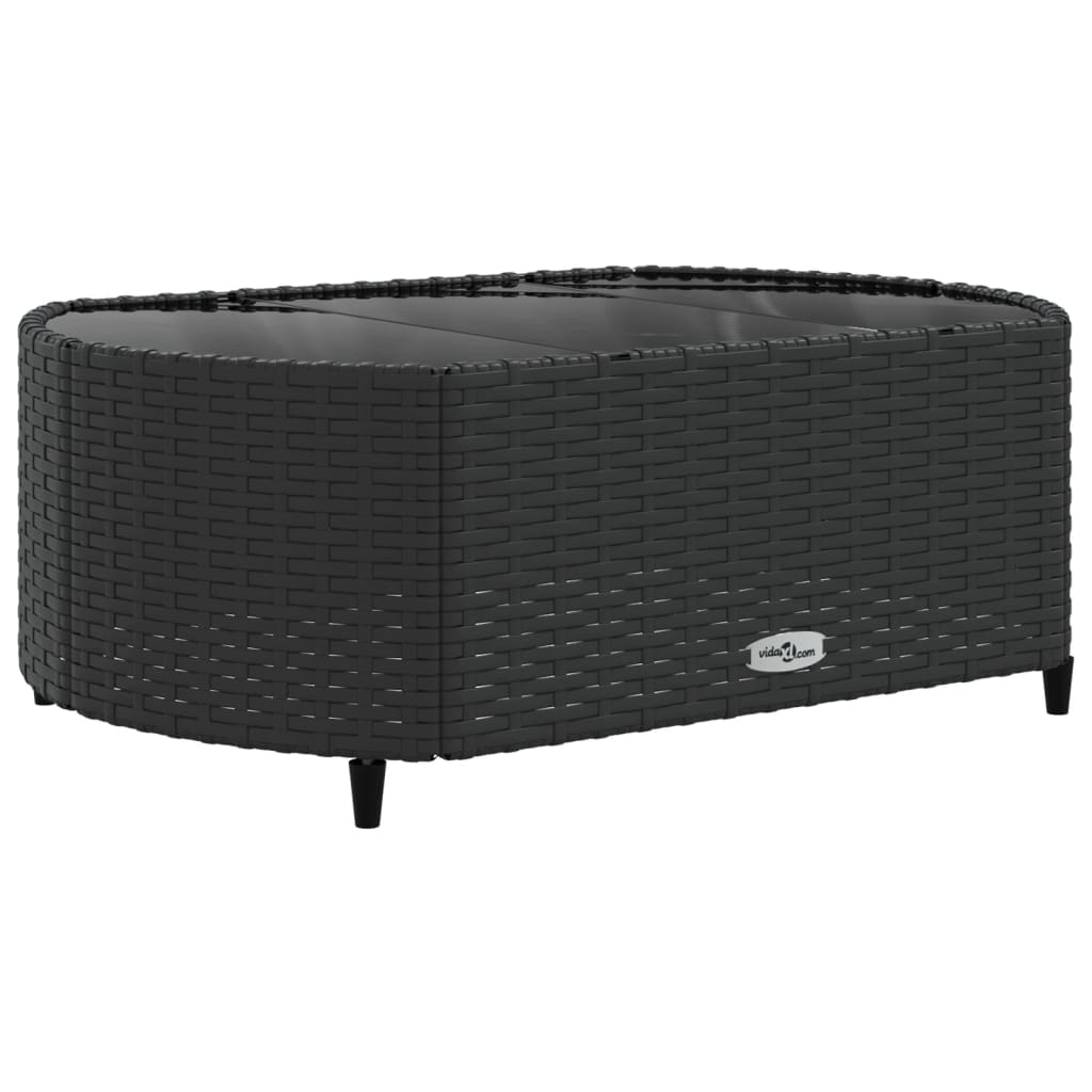 4-delige Loungeset met kussens poly rattan zwart Tuinsets | Creëer jouw Trendy Thuis | Gratis bezorgd & Retour | Trendy.nl