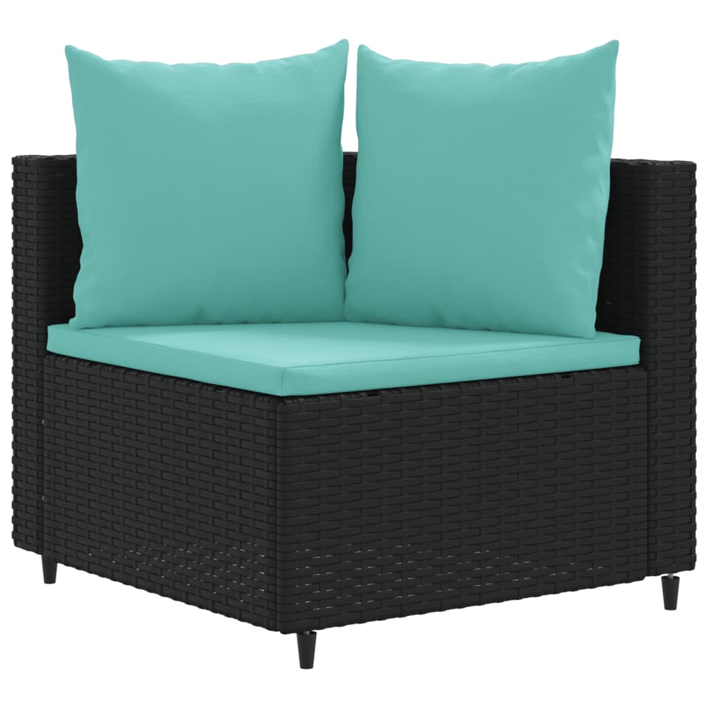 5-delige Loungeset met kussens poly rattan zwart Tuinsets | Creëer jouw Trendy Thuis | Gratis bezorgd & Retour | Trendy.nl