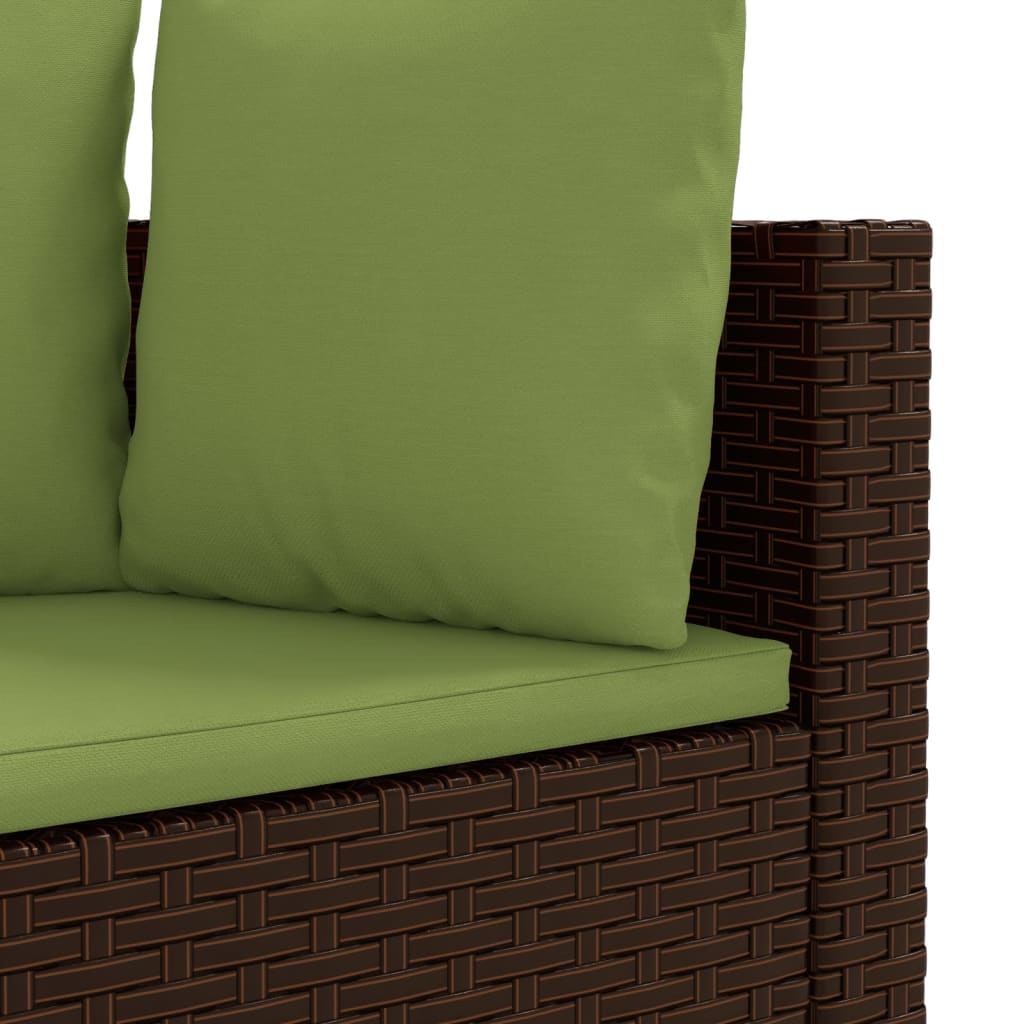 5-delige Loungeset met kussens poly rattan bruin Tuinsets | Creëer jouw Trendy Thuis | Gratis bezorgd & Retour | Trendy.nl