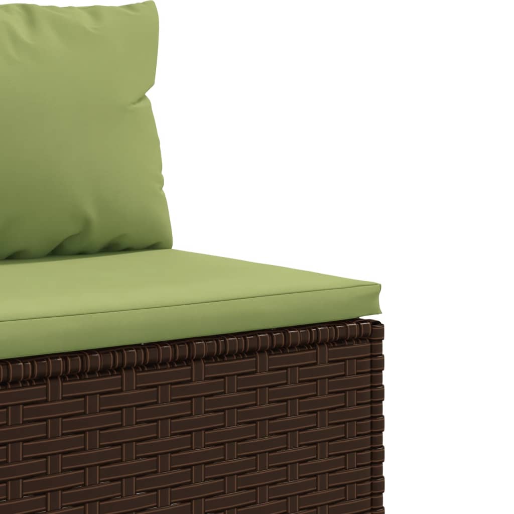 5-delige Loungeset met kussens poly rattan bruin Tuinsets | Creëer jouw Trendy Thuis | Gratis bezorgd & Retour | Trendy.nl