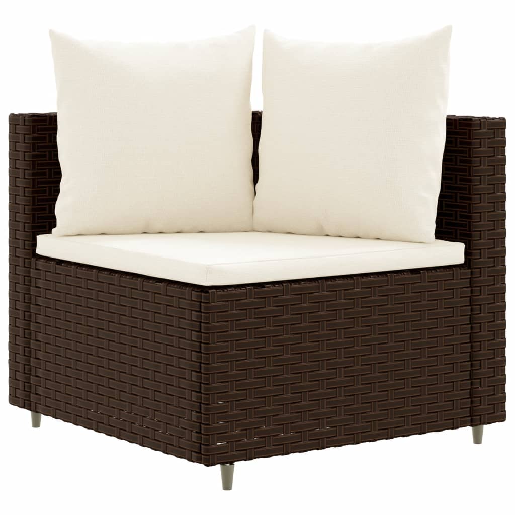 7-delige Loungeset met kussens poly rattan bruin Tuinsets | Creëer jouw Trendy Thuis | Gratis bezorgd & Retour | Trendy.nl