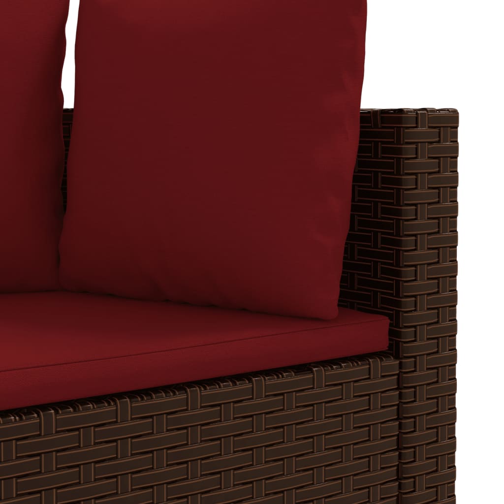 8-delige Loungeset met kussens poly rattan bruin Tuinsets | Creëer jouw Trendy Thuis | Gratis bezorgd & Retour | Trendy.nl