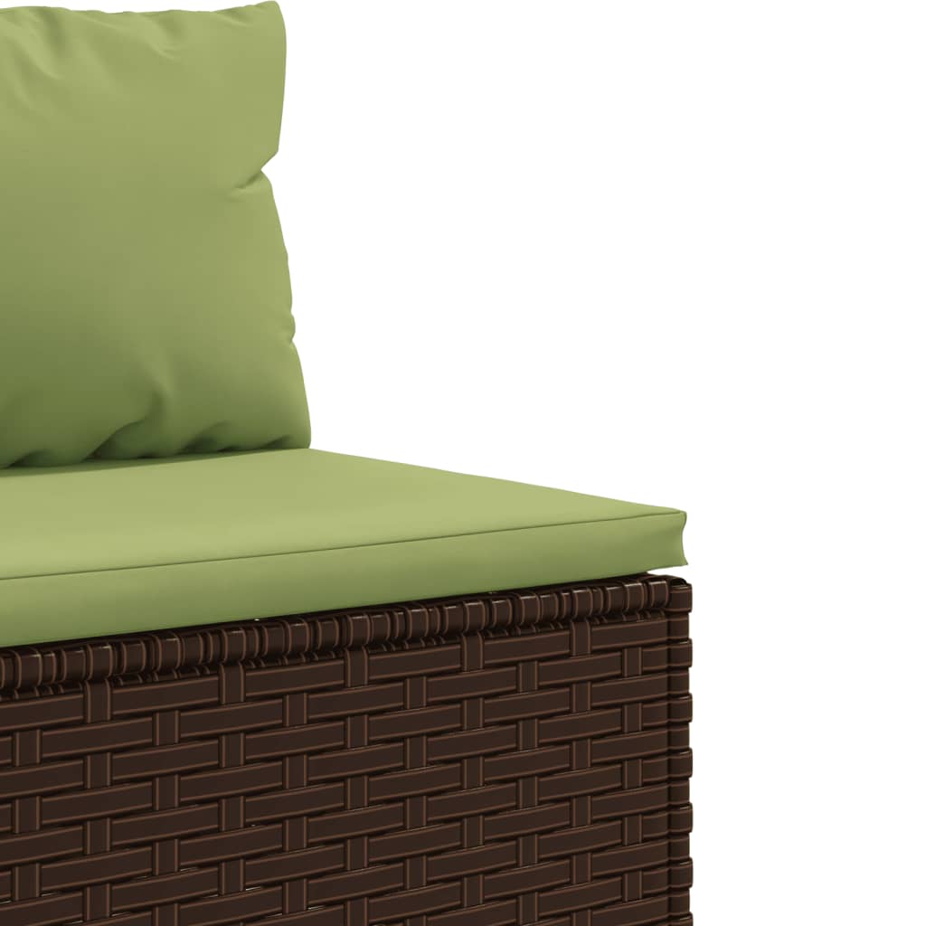 8-delige Loungeset met kussens poly rattan bruin Tuinsets | Creëer jouw Trendy Thuis | Gratis bezorgd & Retour | Trendy.nl