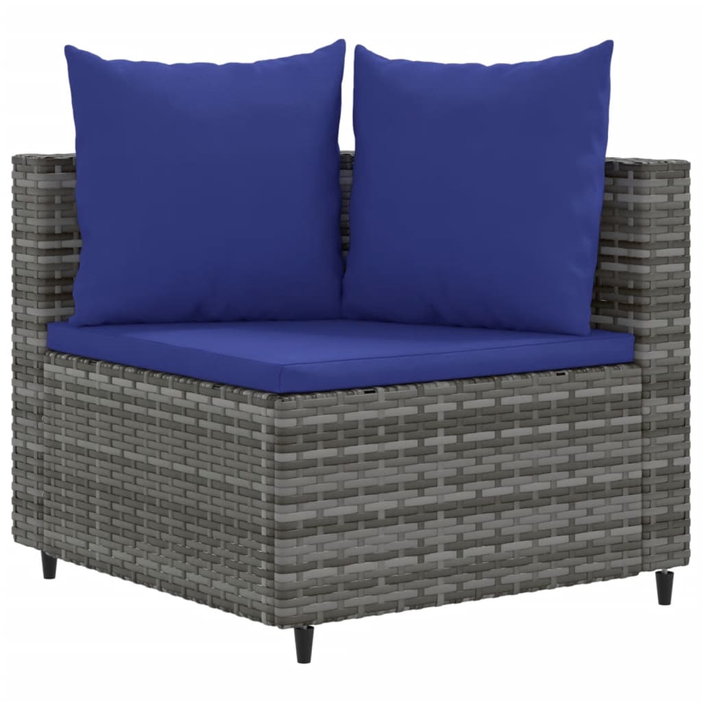 8-delige Loungeset met kussens poly rattan grijs Tuinsets | Creëer jouw Trendy Thuis | Gratis bezorgd & Retour | Trendy.nl