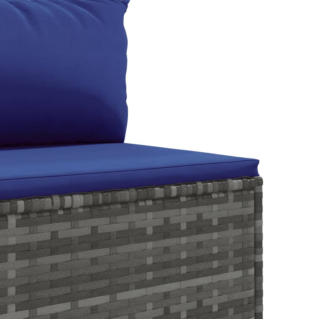 8-delige Loungeset met kussens poly rattan grijs Tuinsets | Creëer jouw Trendy Thuis | Gratis bezorgd & Retour | Trendy.nl