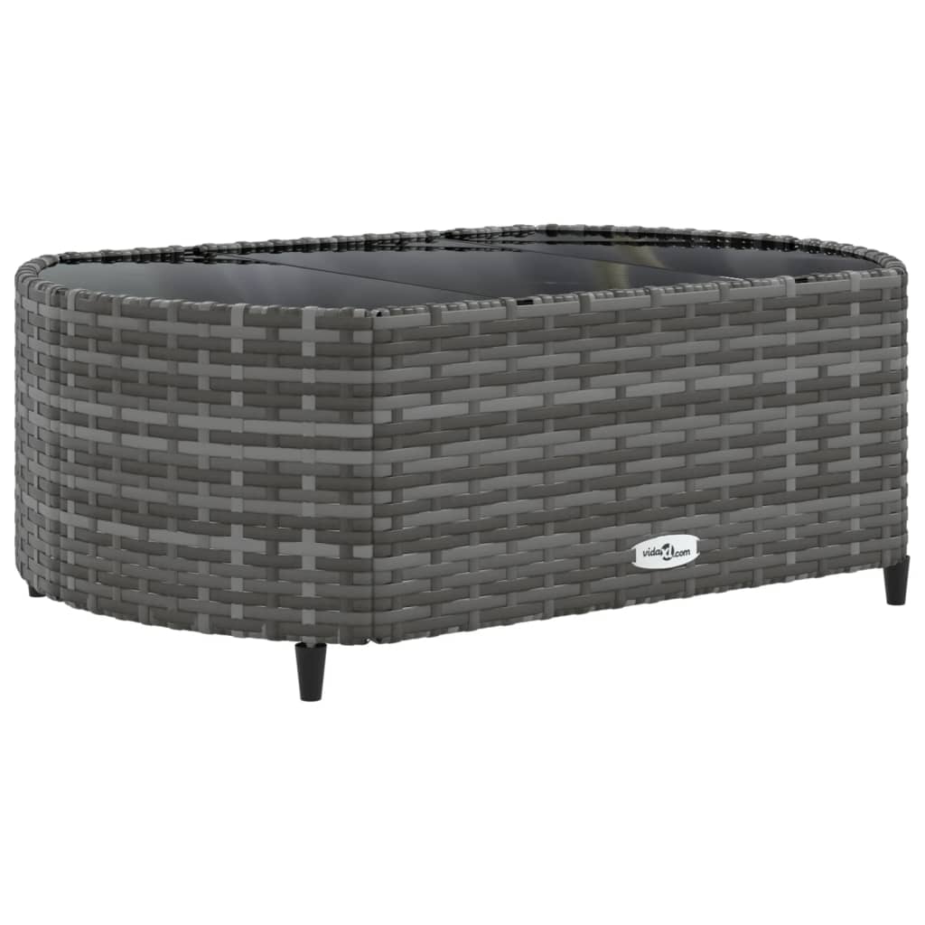 10-delige Loungeset met kussens poly rattan grijs Tuinsets | Creëer jouw Trendy Thuis | Gratis bezorgd & Retour | Trendy.nl