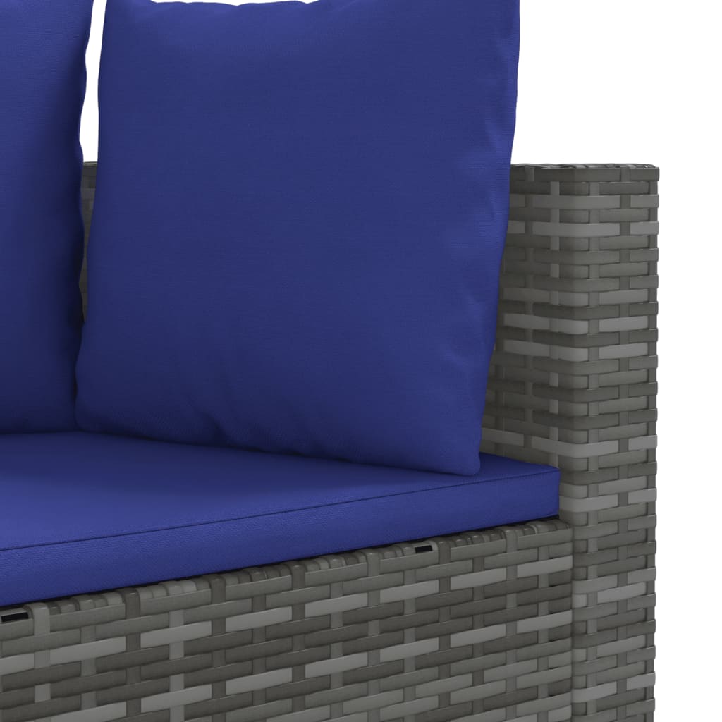 10-delige Loungeset met kussens poly rattan grijs Tuinsets | Creëer jouw Trendy Thuis | Gratis bezorgd & Retour | Trendy.nl