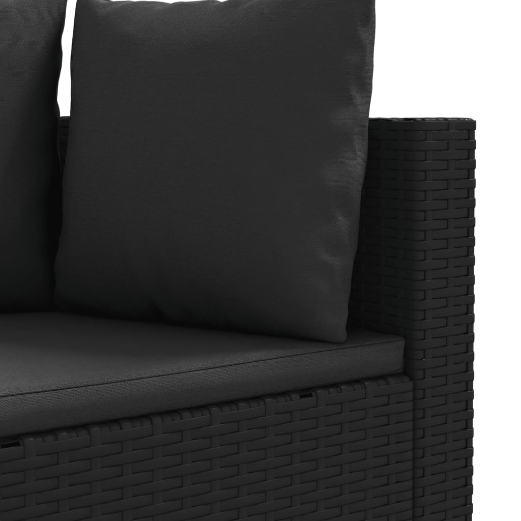 10-delige Loungeset met kussens poly rattan zwart Tuinsets | Creëer jouw Trendy Thuis | Gratis bezorgd & Retour | Trendy.nl