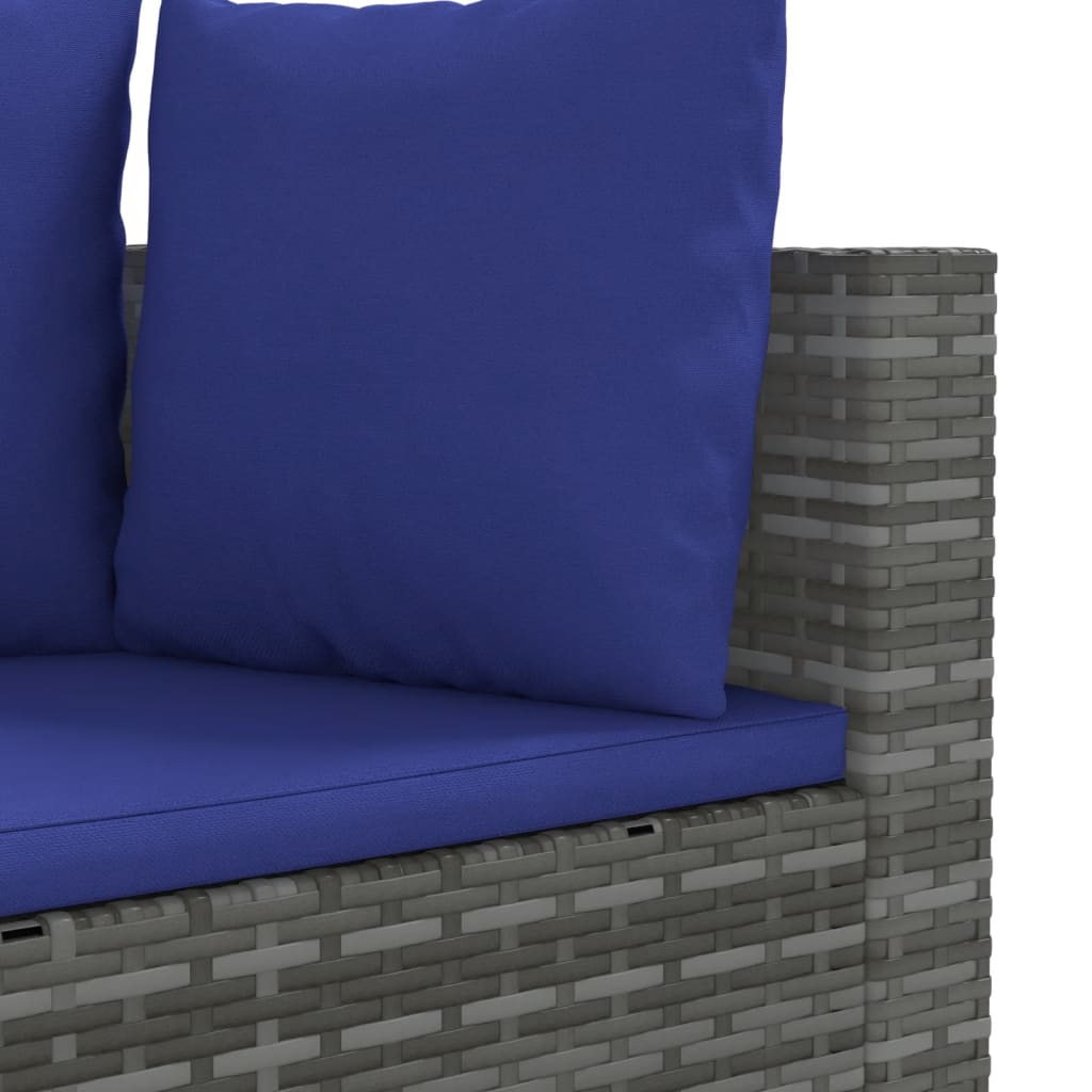 6-delige Loungeset met kussens poly rattan grijs Tuinsets | Creëer jouw Trendy Thuis | Gratis bezorgd & Retour | Trendy.nl