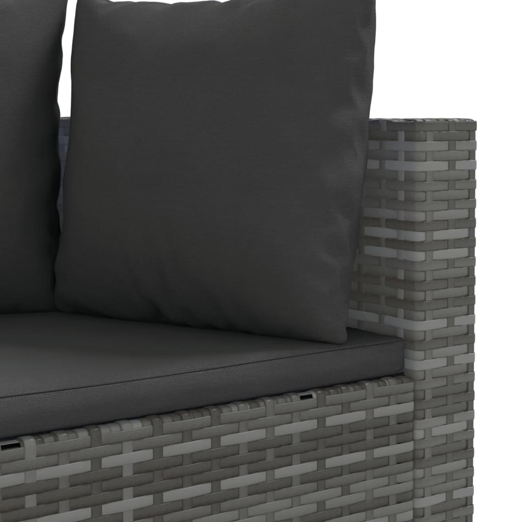 3-delige Loungeset met kussens poly rattan grijs Tuinsets | Creëer jouw Trendy Thuis | Gratis bezorgd & Retour | Trendy.nl