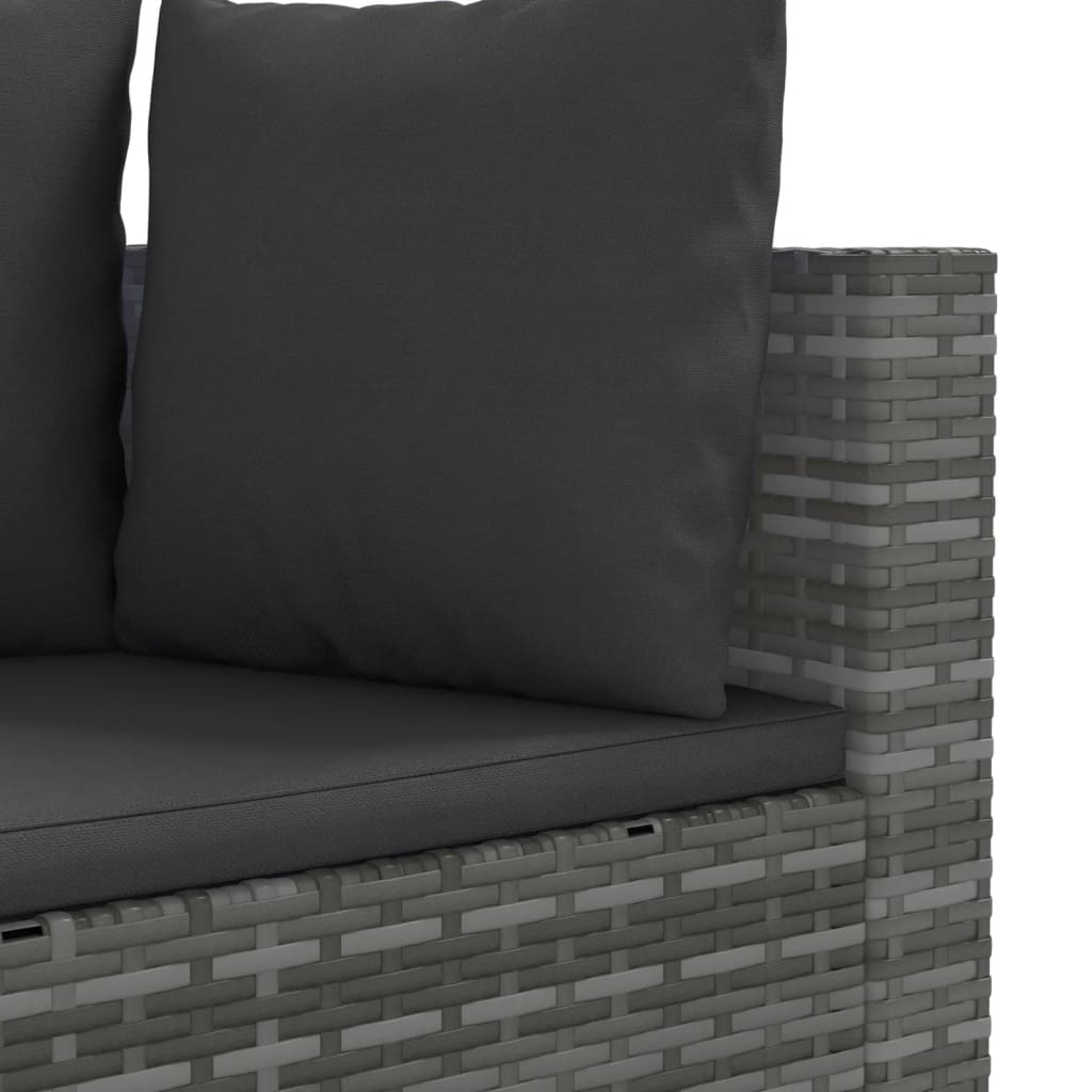 4-delige Loungeset met kussens poly rattan grijs Tuinsets | Creëer jouw Trendy Thuis | Gratis bezorgd & Retour | Trendy.nl