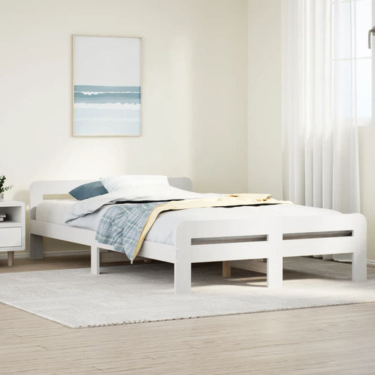 Bedframe zonder matras massief grenenhout wit 120x190 cm Bedden & bedframes | Creëer jouw Trendy Thuis | Gratis bezorgd & Retour | Trendy.nl