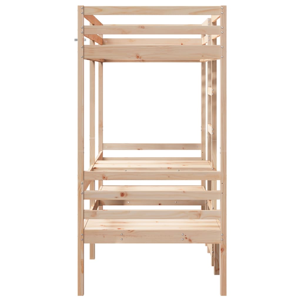 Hoogslaper met bureau en stoelen massief grenenhout 90x200cm Bedden & bedframes | Creëer jouw Trendy Thuis | Gratis bezorgd & Retour | Trendy.nl