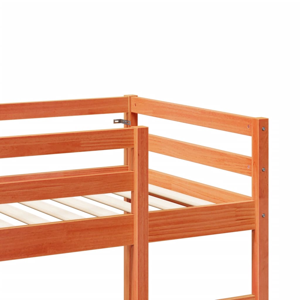 Hoogslaper zonder matras massief grenenhout wasbruin 80x200 cm Bedden & bedframes | Creëer jouw Trendy Thuis | Gratis bezorgd & Retour | Trendy.nl