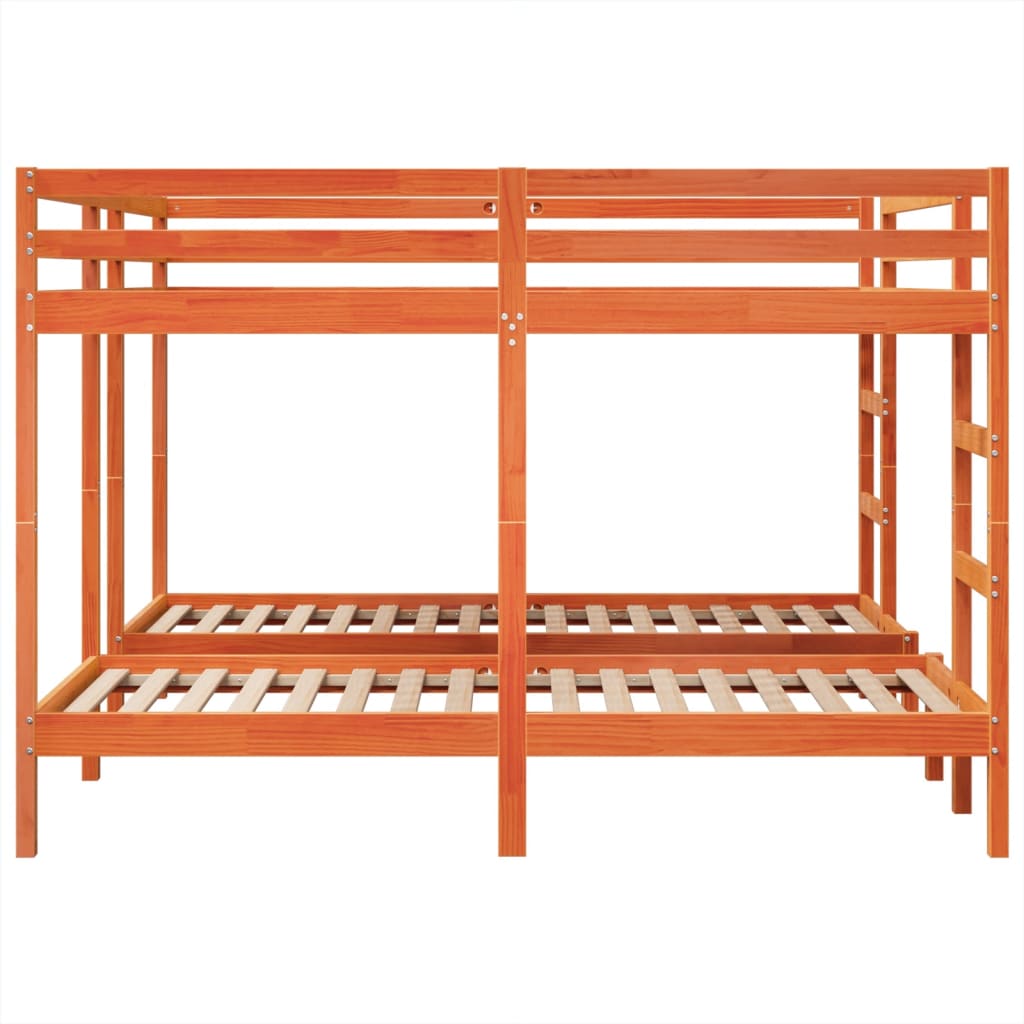 Stapelbed 3-voudig grenenhout wasbruin 140x200/70x140 cm Bedden & bedframes | Creëer jouw Trendy Thuis | Gratis bezorgd & Retour | Trendy.nl