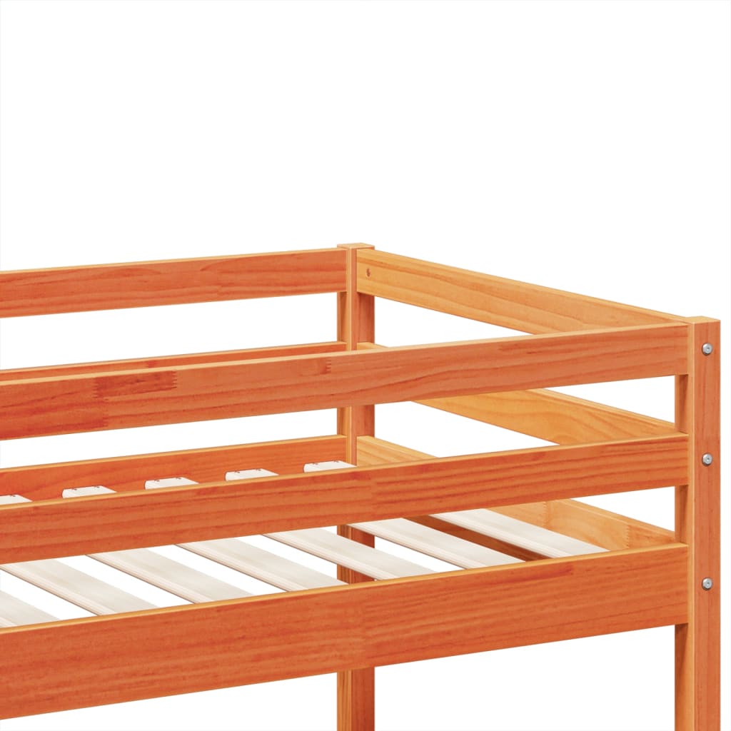 Stapelbed massief grenenhout wasbruin 80x200 cm Bedden & bedframes | Creëer jouw Trendy Thuis | Gratis bezorgd & Retour | Trendy.nl