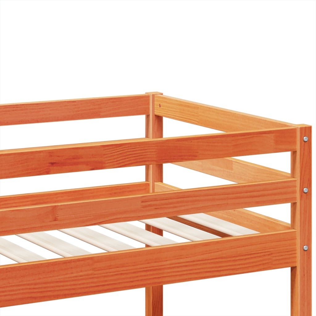 Stapelbed massief grenenhout wasbruin 90x190 cm Bedden & bedframes | Creëer jouw Trendy Thuis | Gratis bezorgd & Retour | Trendy.nl