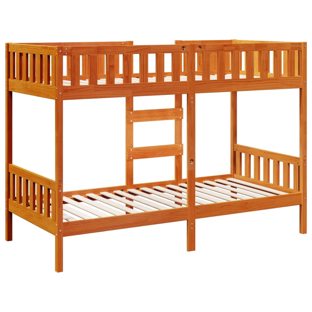 Stapelbed massief grenenhout wasbruin 80x200 cm Bedden & bedframes | Creëer jouw Trendy Thuis | Gratis bezorgd & Retour | Trendy.nl